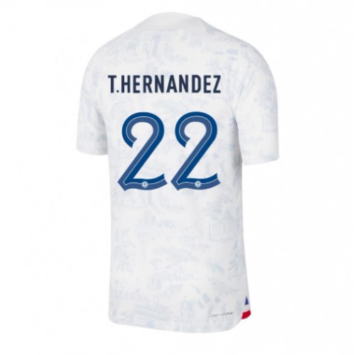 Francja Theo Hernandez #22 Koszulka Wyjazdowych MŚ 2022 Krótki Rękaw